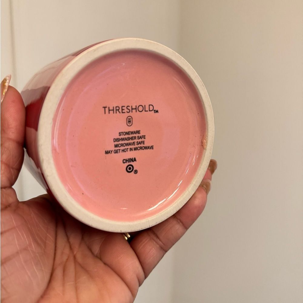 Threshold Red and Pink Striped Mug - Picture 3 of 3